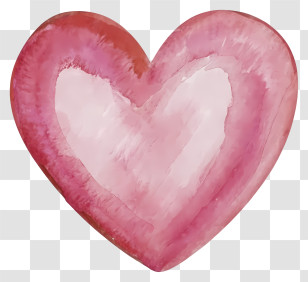 Cartoon - Watercolor Heart Illustration For Romantic Themes Transparent PNG
