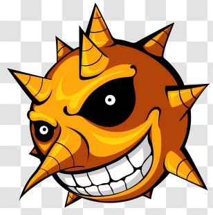Soul Eater Logo - Spiky Sun Cartoon Character Transparent PNG