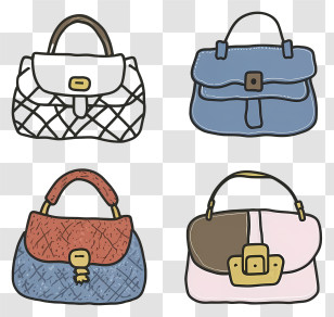 Bags - Variety Of Handbags With Stylish Designs Transparent PNG