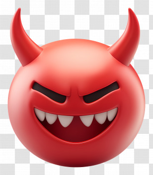 Emoji Devil - Devil Emoji With Mischievous Expression Transparent PNG