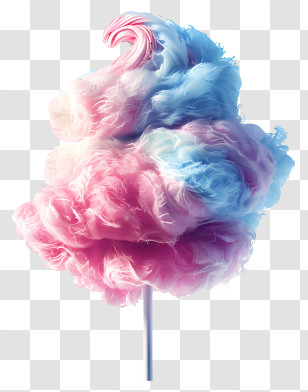 Cotton Candy - Colorful Cotton Candy Transparent PNG