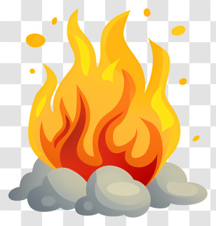 Fire Pit - Illustration Of A Campfire With Flames Transparent PNG