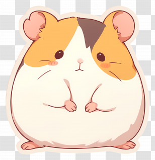 Cute Chubby Hamster - Chubby Guinea Pig Illustration Transparent PNG