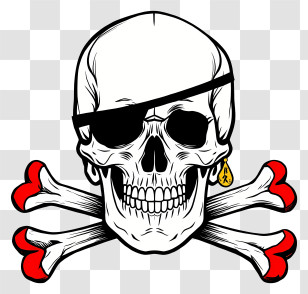 Pirate Skull And Crossbones - Pirate Skull With Crossbones Transparent PNG