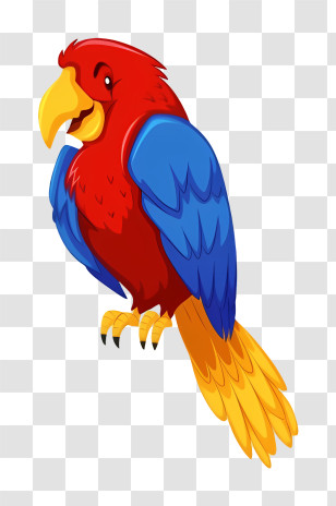 Bird Parrot - Vibrant Tropical Parrot Illustration Transparent PNG