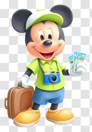 Mickey Mouse Tourist - Mouse Tourist With Camera Transparent PNG