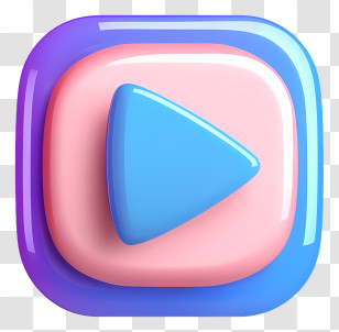 Play Icon - Colorful Play Button Icon Transparent PNG