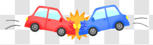 Car Collision - Cartoon Car Crash Illustration Transparent PNG