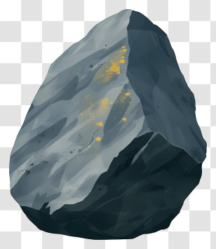 Rock - Rock With Gold Veins Transparent PNG