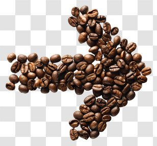 Coffee Beans Arrow - Coffee Beans Right Arrow Transparent PNG