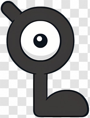 Unown - Black Symbol Cartoon Character Transparent PNG