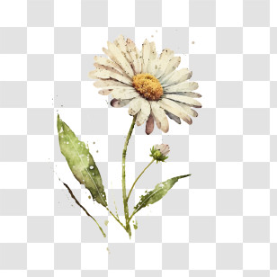 Watercolor Daisy
 - Daisy Flower Watercolor Illustration Transparent PNG