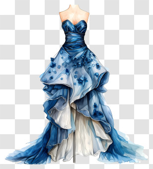 Dress Day - Elegant Blue Dress For Formal Occasions Transparent PNG