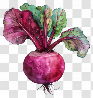 Beetroot - Watercolor Beetroot Illustration Transparent PNG