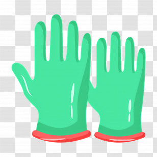 Gloves - Green Rubber Gloves For Gardening Transparent PNG
