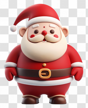 Santa Claus - Jolly Santa Claus In Red Suit Transparent PNG