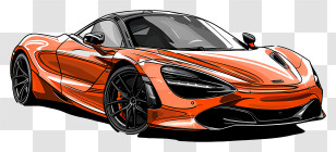 Mclaren 720s - Illustration Of Sleek Orange Sports Car Transparent PNG