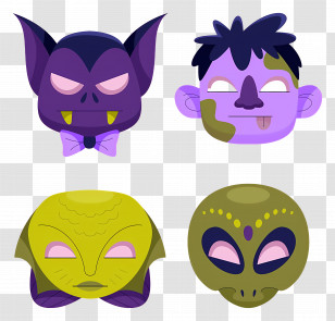 Halloween Mask - Monster Masks For Halloween Costumes Transparent PNG