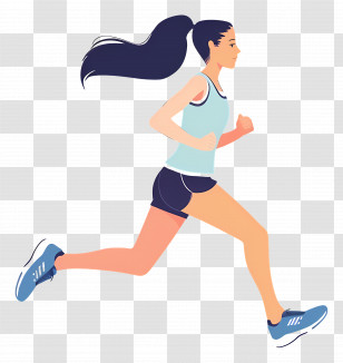 Woman Jogging - Woman Running In Sports Leggings Illustration Transparent PNG