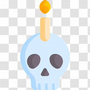 Skull Candle - Skull Candle Decoration Transparent PNG