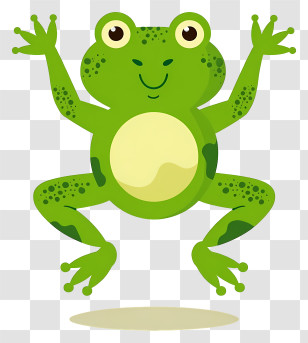 Cartoon Frog - Jumping Green Frog Transparent PNG