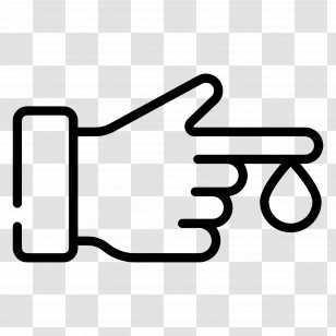 Blood Sugar - Medical Icon Of Hand With Drop Transparent PNG