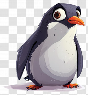 Cartoon Penguin - Cute Cartoon Penguin Illustration Transparent PNG