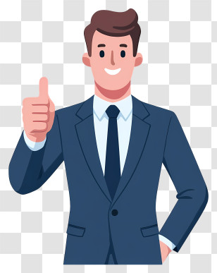 Businessman Giving Thumbs Up - Businessman Giving Thumbs Up Transparent PNG