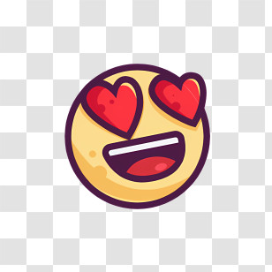 Smiling Emoji - Heart Eyes Emoji Transparent PNG