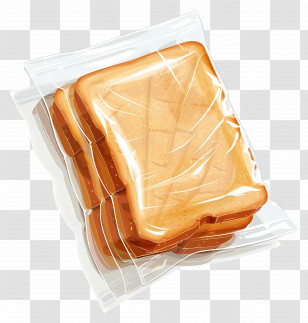 Bread In Plastic Bag - Sliced Bread In Plastic Bag Transparent PNG