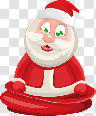 Icon - Cartoon Illustration Of Santa Claus Transparent PNG