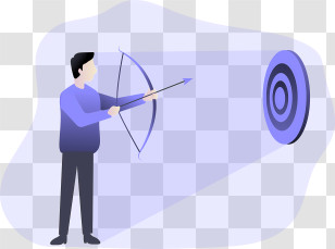 Target - Archer Aiming At A Target Transparent PNG