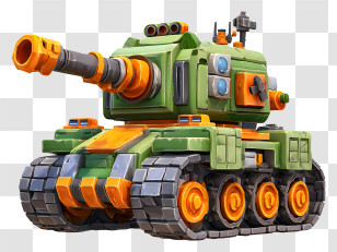 Roblox Tank - Cartoon Green Tank Transparent PNG