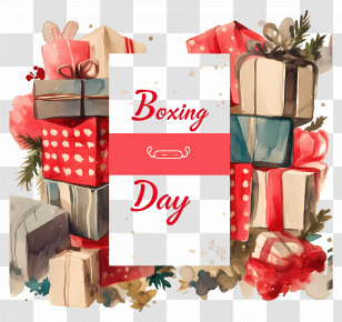Boxing Day - Holiday Gift Illustration For Boxing Day Transparent PNG