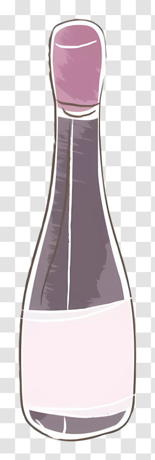 Cartoon - Wine Bottle Sketch Illustration Transparent PNG