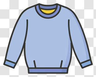 Clothing - Simple Blue Sweatshirt Illustration Transparent PNG