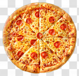 Cheese Pizza - Appetizing Pepperoni Pizza With Melted Cheese Transparent PNG