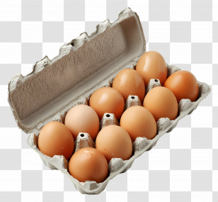 Carton Of Eggs - Carton Of Fresh Brown Eggs Transparent PNG