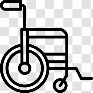 Wheelchair - Wheelchair Outline Icon Design Transparent PNG