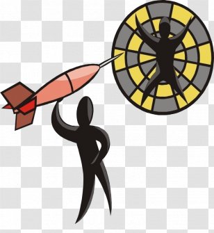Darts Cartoon Clip Art - Yellow Transparent PNG