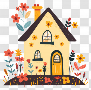 Cartoon House - Small Cute Doodle House Transparent PNG