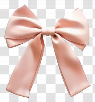 Pink Bow - Pink Satin Bow For Decorations Transparent PNG