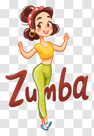 Zumba Logo - Energetic Zumba Dancer Transparent PNG