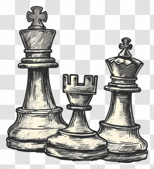 World Chess Day - Classic Chess Pieces Illustration Transparent PNG