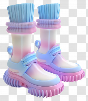 Sock Boots - Colorful Fashion Boots Transparent PNG