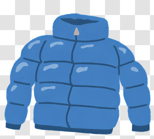 Fashion - Blue Winter Jacket Transparent PNG