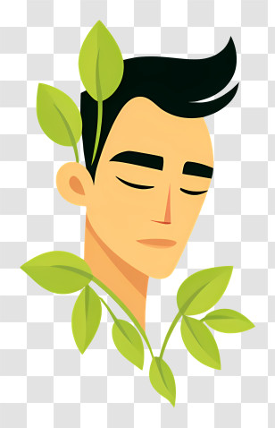Clean Skin Logo - Leaf Man With Green Leaves Transparent PNG