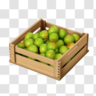 Pears Fruit
 - Fresh Green Apples In Wooden Crate Transparent PNG
