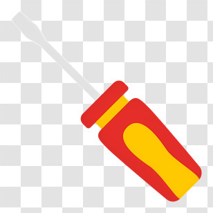 Red And Yellow Screwdriver - Flathead Screwdriver With Red Handle Transparent PNG