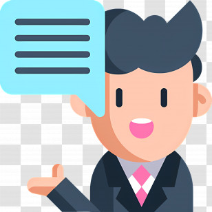Talking Bubbles - Businessman Giving A Speech Transparent PNG